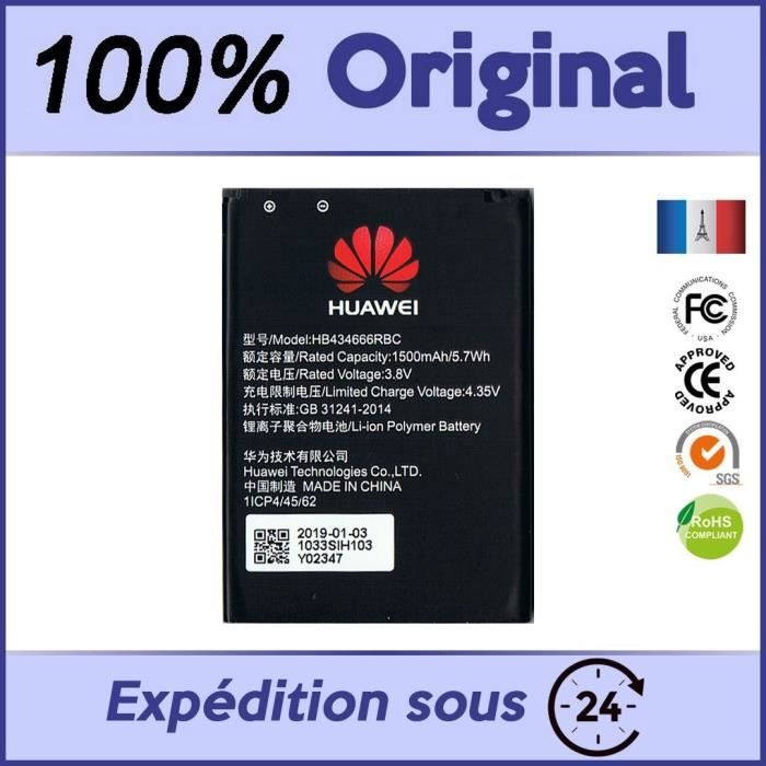 BATTERIE 100% ORIGINALE HUAWEI POUR POCKETCUBE MODEM ROUTEUR H3G - CLES 3G 4G -/ HB434666RBC