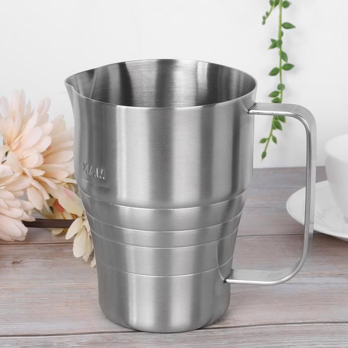 LATRAT Pot à Lait Inox 350ml Barista - Mousseur Lait Cappuccino Latte Avec Bec Verseur