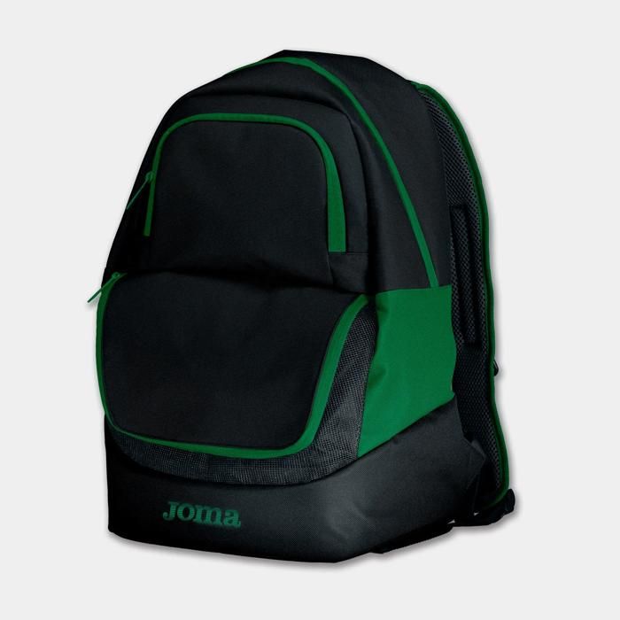 Sac à dos - JOMA - Diamond II - noir/vert - renfort dorsal - 44 2 L