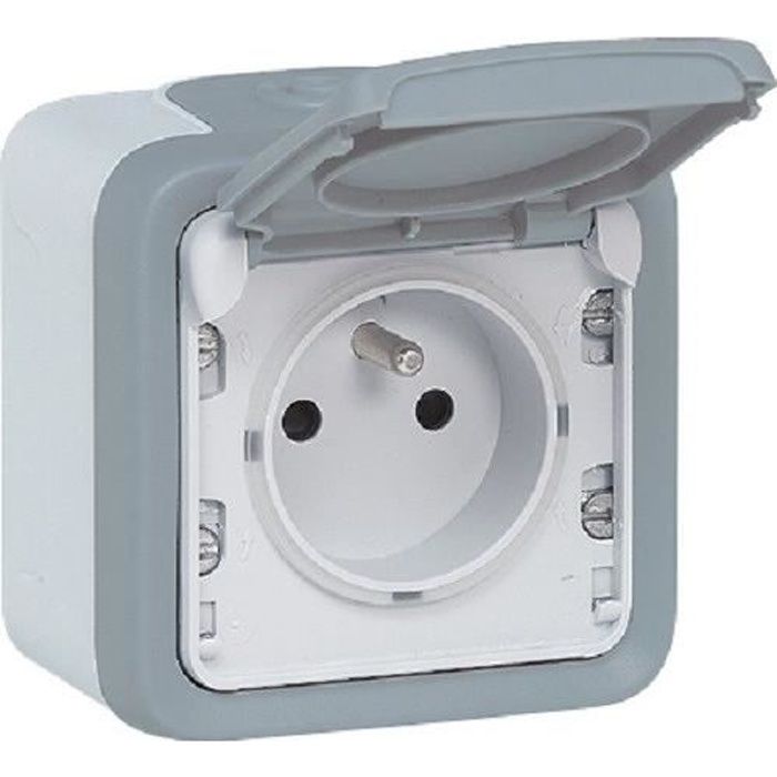 Boîte Prise étanche Extérieur Noir – Pour 2 Prises – Protection Pluie, Poussière – Montage Facile – Polypropylène Robuste – Idéal Jardin, Garage, Terrasse - 12