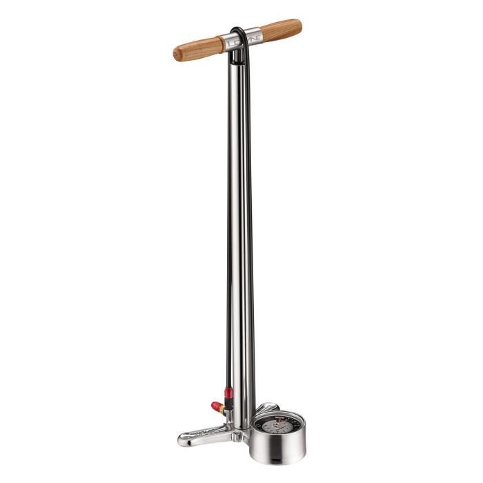 Pompe à vélo Lezyne Alloy Floor Drive Tall - Beige/Argent - Embout ABS-1 PRO Chuck - Pression maximale 15 bar