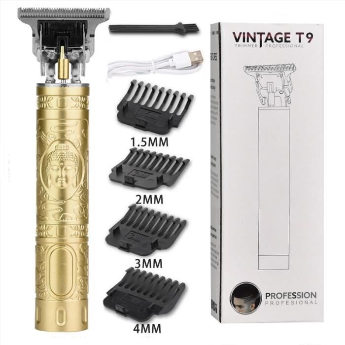 Tondeuse à cheveux professionnelle Vintage T9, électrique pour hommes, coupe de barbe A1