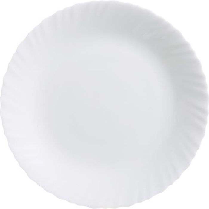 Assiette plate blanche 25 cm - Feston - Luminarc