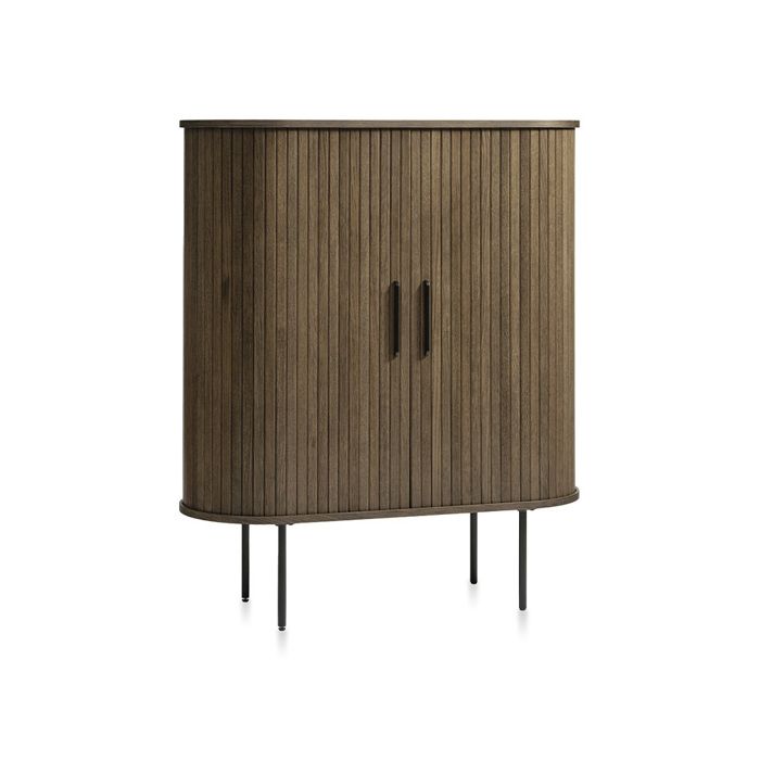 Buffet haut 2 portes - Bois foncé - ALBA Buffet haut 2 portes - Bois foncé - ALBA