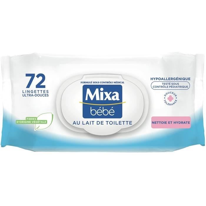 Lot De 8 Mixa Bebe Lingettes Au Lait Nettoyantes Et Hydratantes 72 Lingettes Cdiscount Puericulture Eveil Bebe