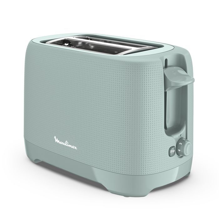 Moulinex Morning Grille-pain 2 fentes Réchauffe viennoiserie 7 niveaux dorage LT2M1310