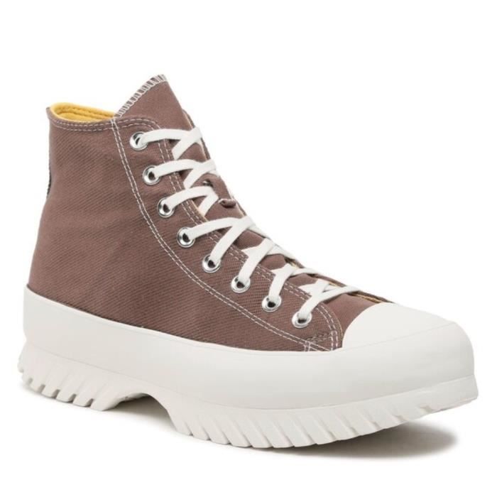 Chaussures Homme CONVERSE A03808C en Cuir Marron Lacets Plats