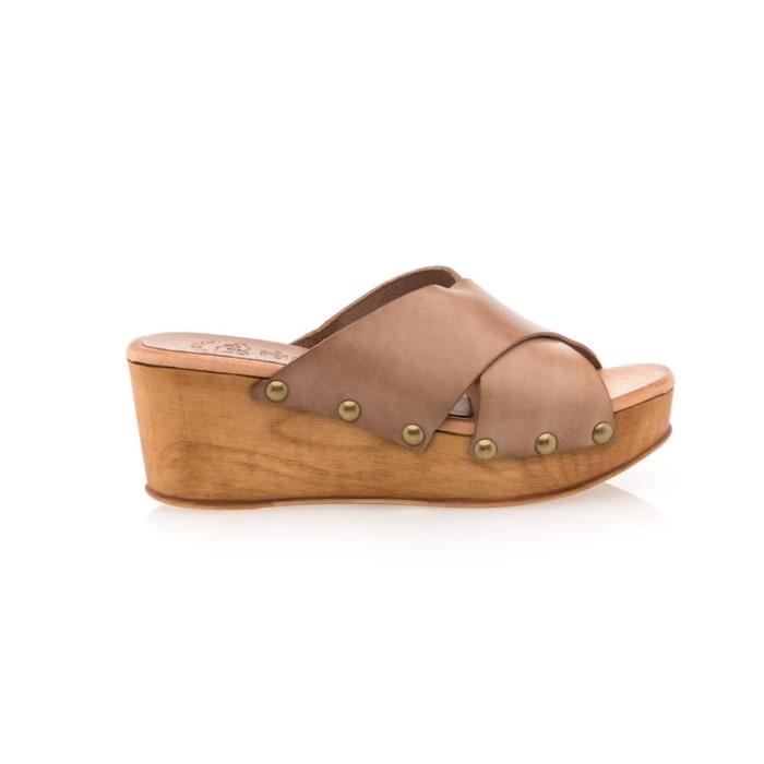 Mule semelle bois femme best sale