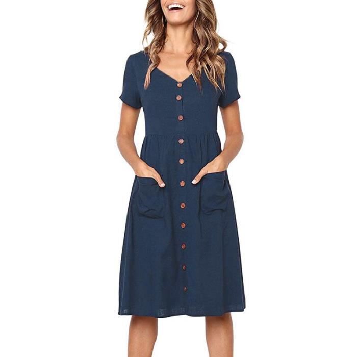 robe midi manche courte