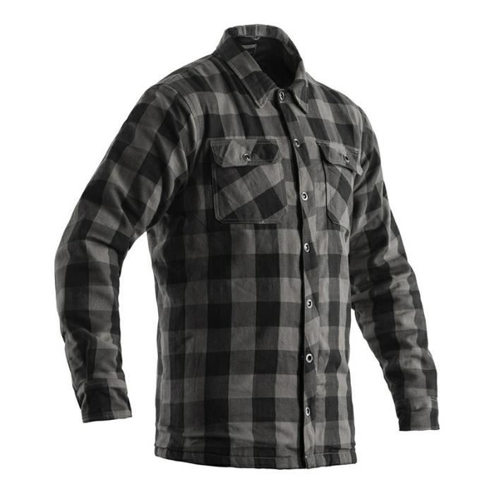 Chemise moto textile renforcé RST X KevlarÂ® Lumberjack - gris foncé - XS