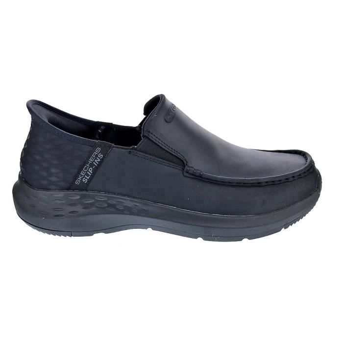 Mocassins Homme Skechers Modele Usa Noir Blanc Noir Cdiscount Chaussures