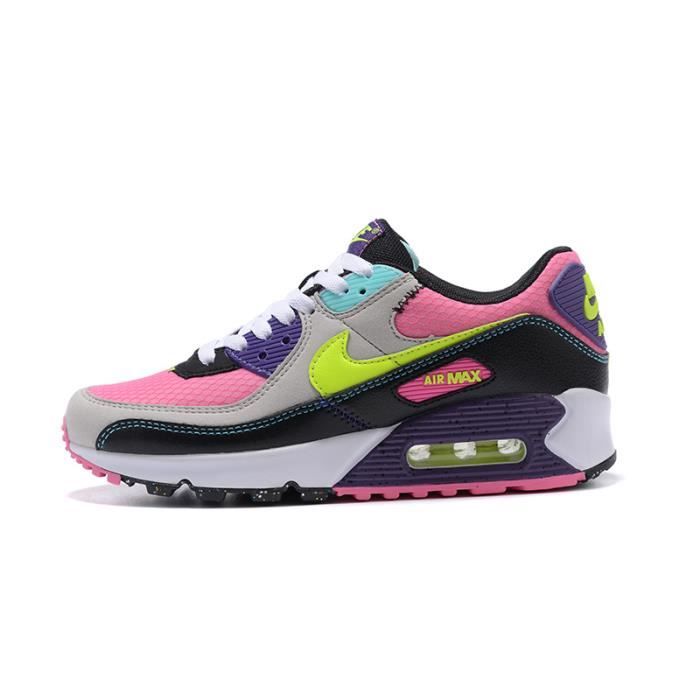 Nike Air Max 90 baskets pour hommes Rose violet gris Cdiscount