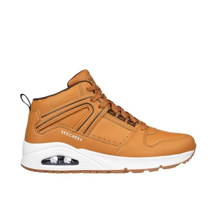 Skechers Baskets montantes homme Skechers Uno Keep Close - Marron - Lacets - Synthétique