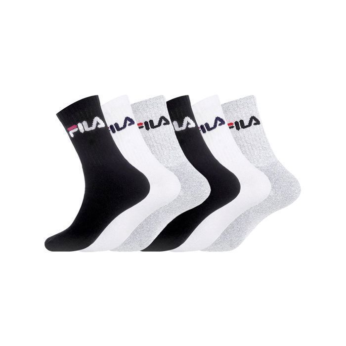 Lot De 6 Paires De Tennis Fila Blanc Et Noir 43 46 Cdiscount Sport
