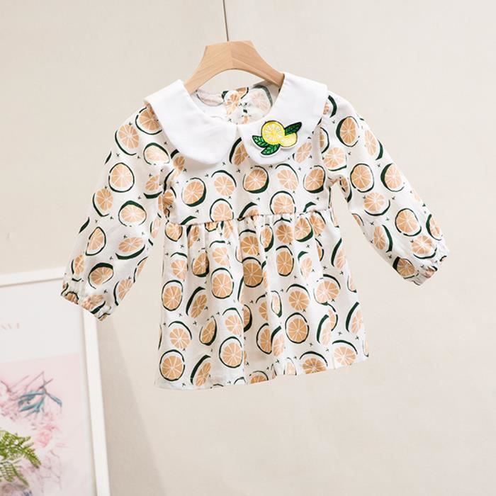 Bebe Bebe Fille Princesse Dessin Anime Fruit Imprime Robe Ensemble Vetements Vente Chaude Pas Cher Jaune Achat Vente Robe Soldes Sur Cdiscount Des Le Janvier Cdiscount