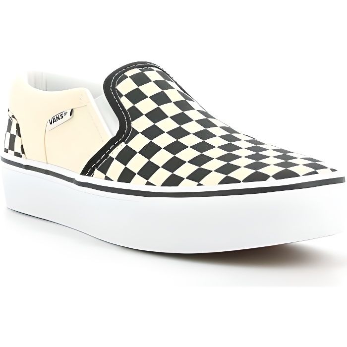 Baskets VANS MY ASHER CHECKERBOARD Slip On Junior Noir Homme