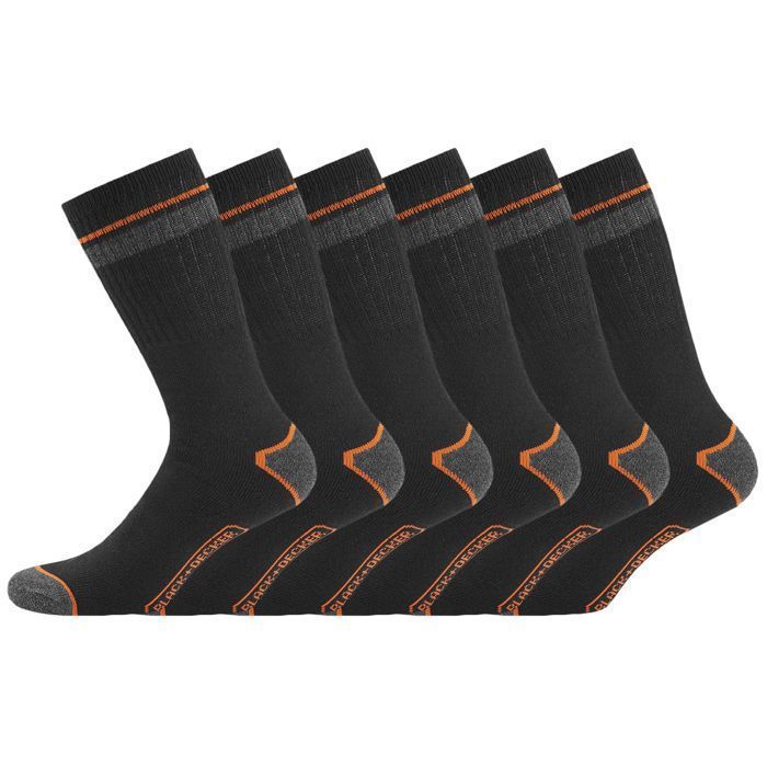 Chaussette Homme Double Renfort Lot de 6 Chaussette de Travail