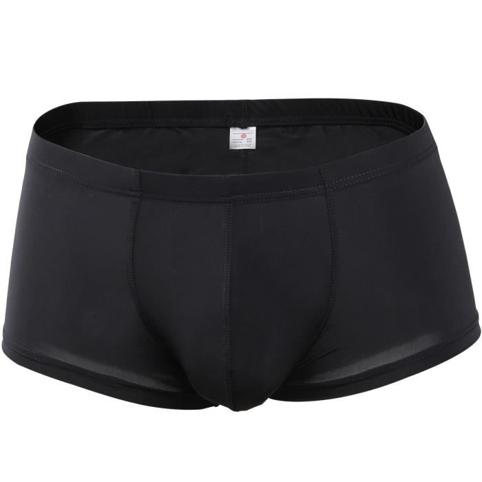 Sous vetement Homme Hipster Calecon Boxeur Flexible En Nylon Translucide Sexy Blanc Cdiscount Pret a Porter