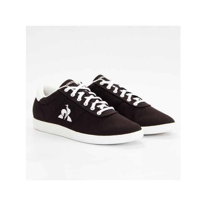 Baskets - LE COQ SPORTIF - Court One - Homme - Noir - Tige basse en textile