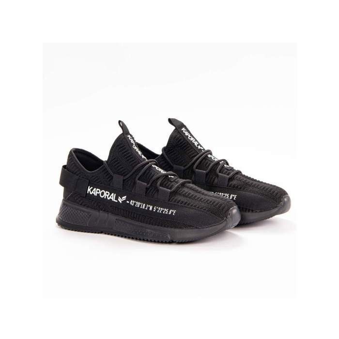 Basket Kaporal Dofino Noir Homme KAPORAL Version basse A lacets Rond Confort exceptionnel