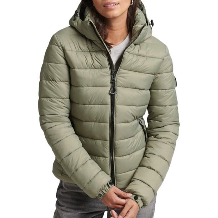 Doudoune SuperDry Classic Fuji Puffer Kaki Clair Femme Kaki clair