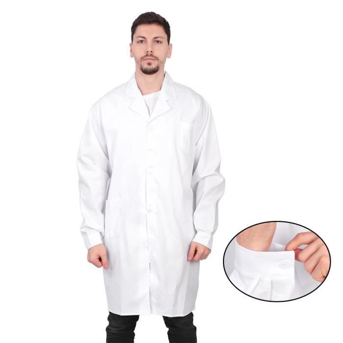 Blouse blanche en coton manches longues sales