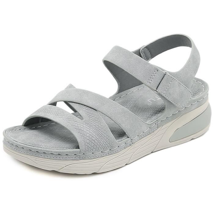 Chaussures Femme à Enfiler En Cuir Véritable - Petit Talon 3 Cm - Confortables Pour La Marche - 9