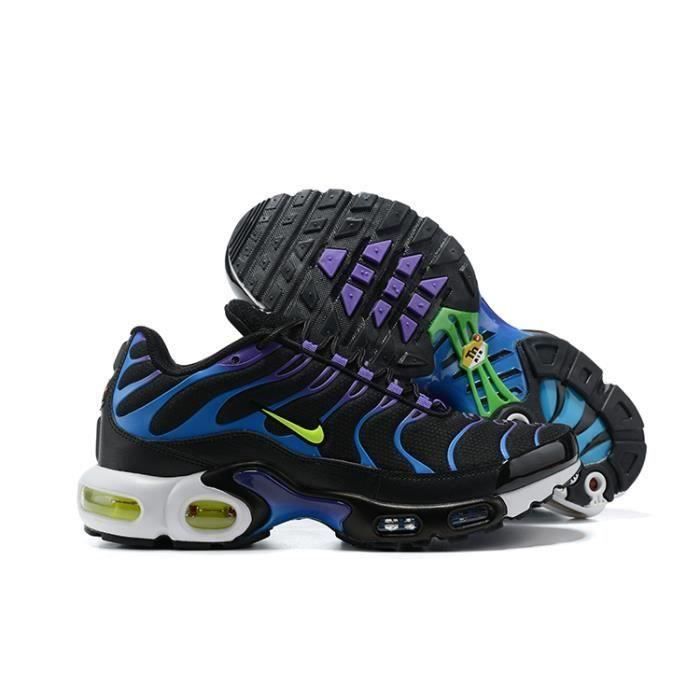 Nike Basket TN Plus Homme Chaussures Entrainement de Sport Noir Bleu Violet Noir Cdiscount Chaussures