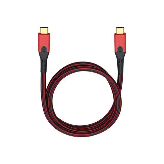 Oehlbach USB Evolution CC Câble USB USB-C (M) reversible pour USB-C (M) reversible USB 3.1 1 m rouge