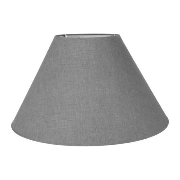 Abat-jour - Rond - Gris clair - Pour lampe - Base 40cm - Culot E27