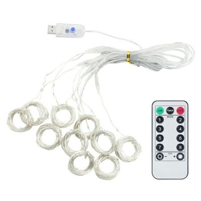 Guirlande Lumineuse à Piles | Fil De Cuivre De 1 M Pour Centre De Table, Guirlande Lumineuse LED étanche, Lumière Lune étoilée Flexible, Pour Fêtes, Festivals (couleur