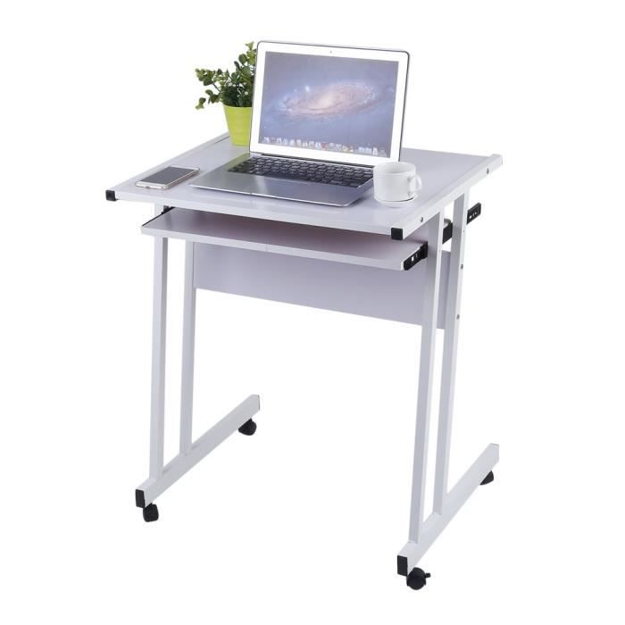 Blanc Bureau D Ordinateur Avec Roulette Table Amovible Pour Eleves 62 48 73cm Achat Vente Bureau Blanc Bureau D Ordinateur Cdiscount