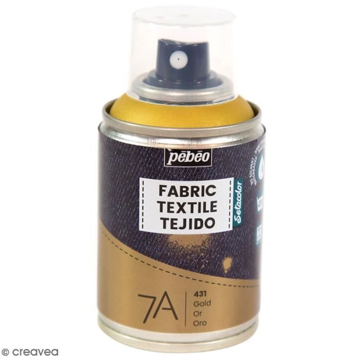 Peinture textile en bombe - 100 ml Or