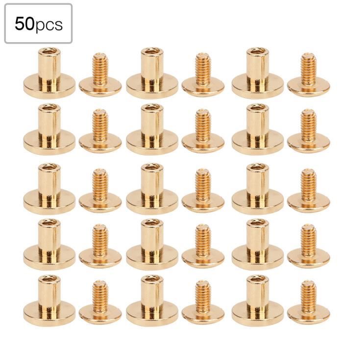 Rivets En Cuivre Pur à Tête Plate - Tailles M1.5 à M8 Pour Bricolage Et Réparation