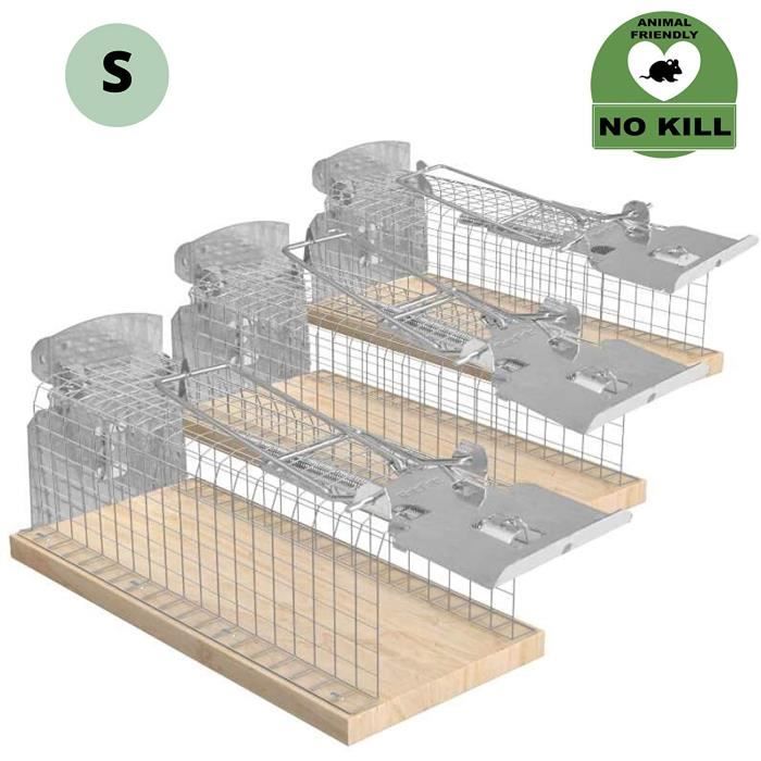 Piège à Souris Humane Cage Amélioré Seulement Pour Les Petits Rongeurs, No Kill, Efficace, Réutilisable (3 pièces)