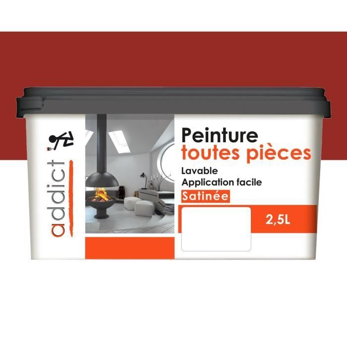 Peinture toutes pièces satin 2,5L - Couleur:Tomett - Achat / Vente peinture  - vernis Peinture toutes pièces satin - Cdiscount