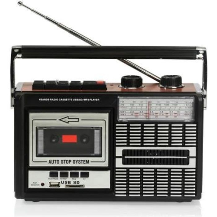 Magnétophone Rétro Années 80 Années 90 Vintage Boombox Lecteur De Cassette  Portable