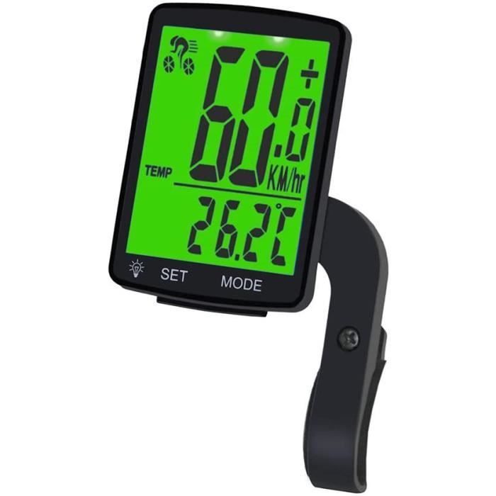 Ordinateur Vélo GPS Sans Fil - Écran 2,4" Rétroéclairé - Étanche IPX7 - Suivi Distance, Vitesse, Altitude - 9 Langues - 8