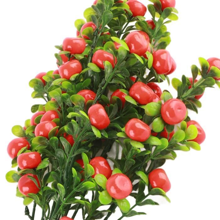 Mini Arbre Fruitier Artificiel En Pot - Grenadier Faux Décoratif Pour Bureau Ou Intérieur