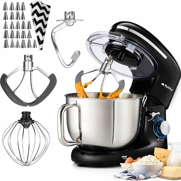 Robot Pâtissier Bomann KM 398 CB - Pétrin Multifonction 1200W - Bol 6,3L Titane - Professionnel