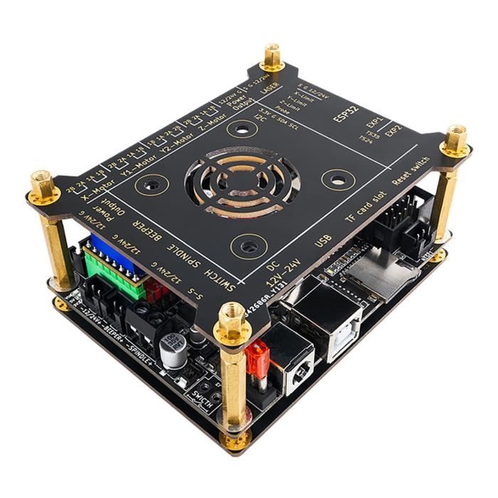 Carte Mère Gravure Risegun MKS DLC32 V2.1 - Contrôle WiFi Hors Ligne, Écran Tactile 2.4"