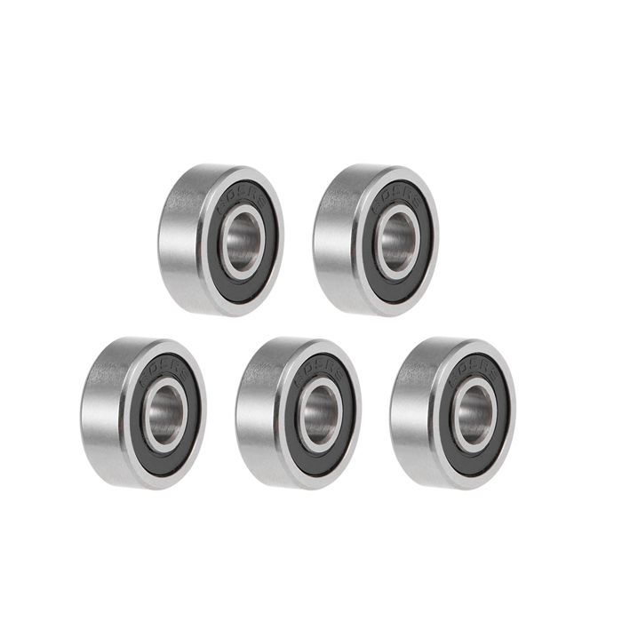 sourcing map 605ZZ Lot de 4 roulements à billes à rainure profonde Z2 5 mm x 14 mm x 5 mm en acier carbone double blindage 