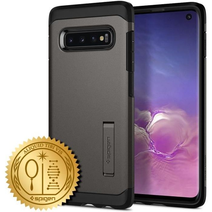 Spigen Coque Samsung Galaxy S10 [Tough Armor] Protection Renforcé,  Anti-Choc, Double structure [Gunmetal] (605CS25804) - Cdiscount Téléphonie