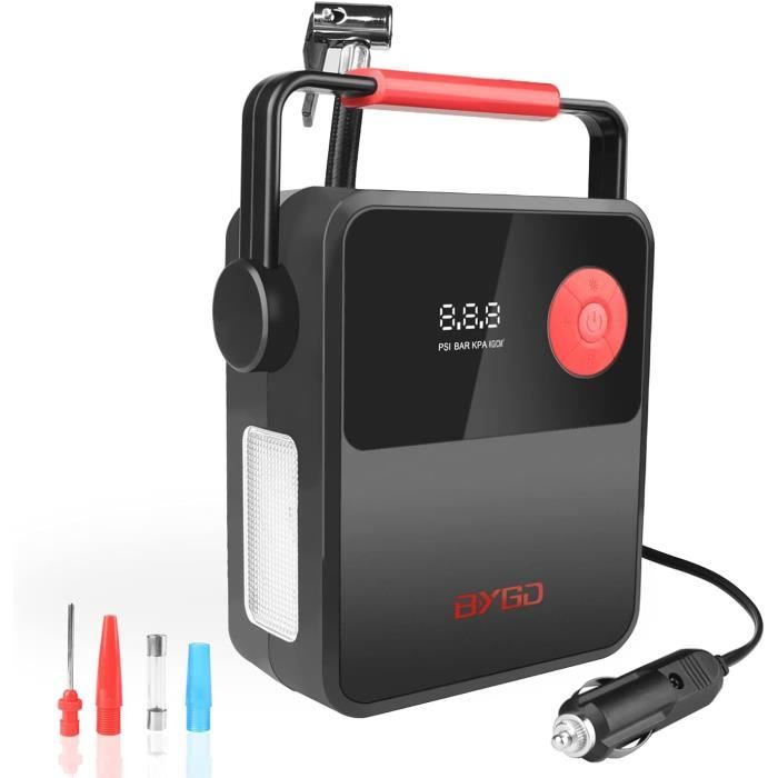 Gonfleur De Pneu Numérique Portable CZK-3665 - Sur Prise Allume-cigare 12V, Noir