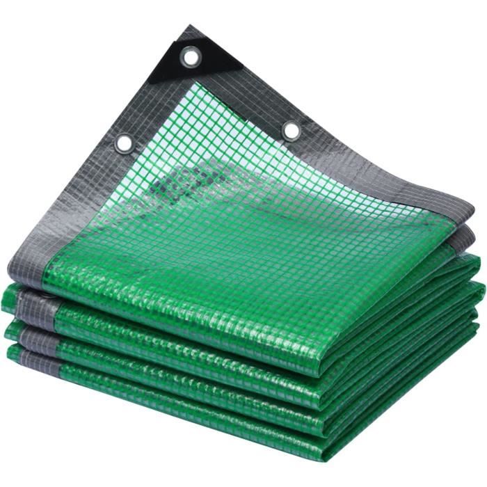 Bâche En Maille Transparente Kippen 3x3m - 130g/m² - Anti-UV, Imperméable - Avec Œillets