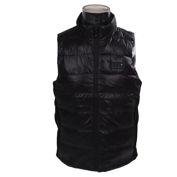 ZER- gilet ?�lectrique pour homme Gilet chauffant homme noir sans manches 17 zones de chauffage 