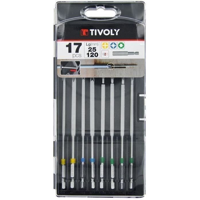 Coffret embouts de vissage extra longs - lot de 17