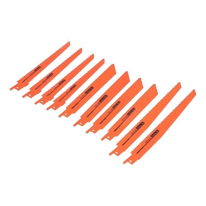Aicoya Lot 10 Lames Scie Sabre – Bois, Métal, Bois Avec Clous – Acier Carbone Haut De Gamme