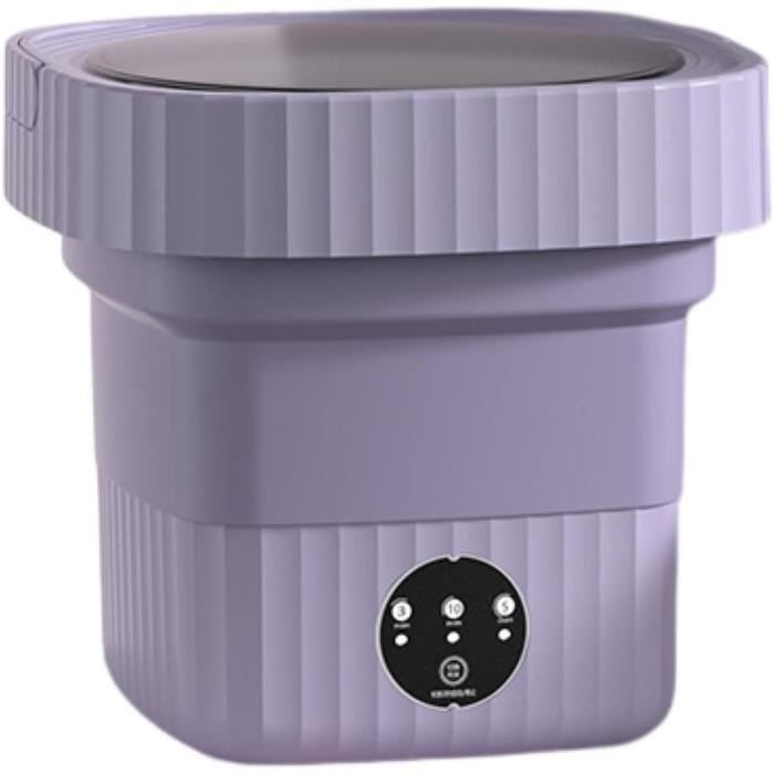Machine à Laver Pliable Portable Avec Séchage - Pour Sous-vêtements, Chaussettes, Petits Vêtements - Idéale Voyages Et Petits Espaces (Kaki) - 8
