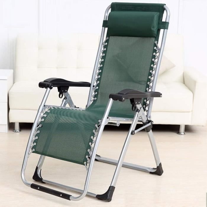 Chaise Longue Pliable Huracan - 2 Places, Réglable Continu, Textilène - Pour Jardin, Balcon, Camping